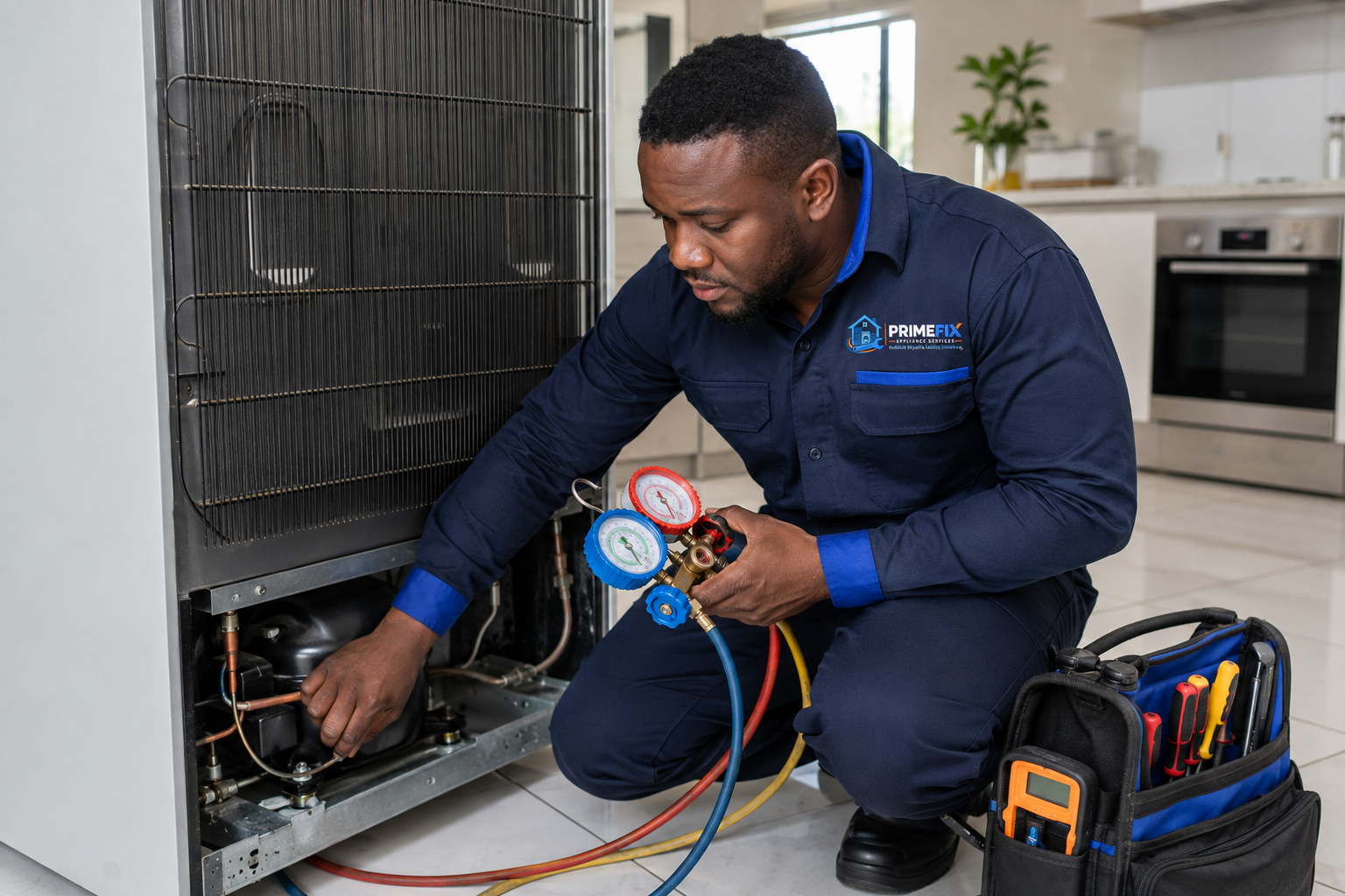 PrimeFix technician providing fridge & freezer repairs